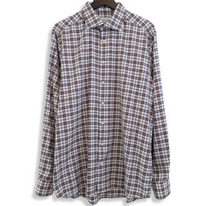 ETON King Twill Dress Shirt Mens 44 (17.5) Tailored Fit Button Up Cotton Classic